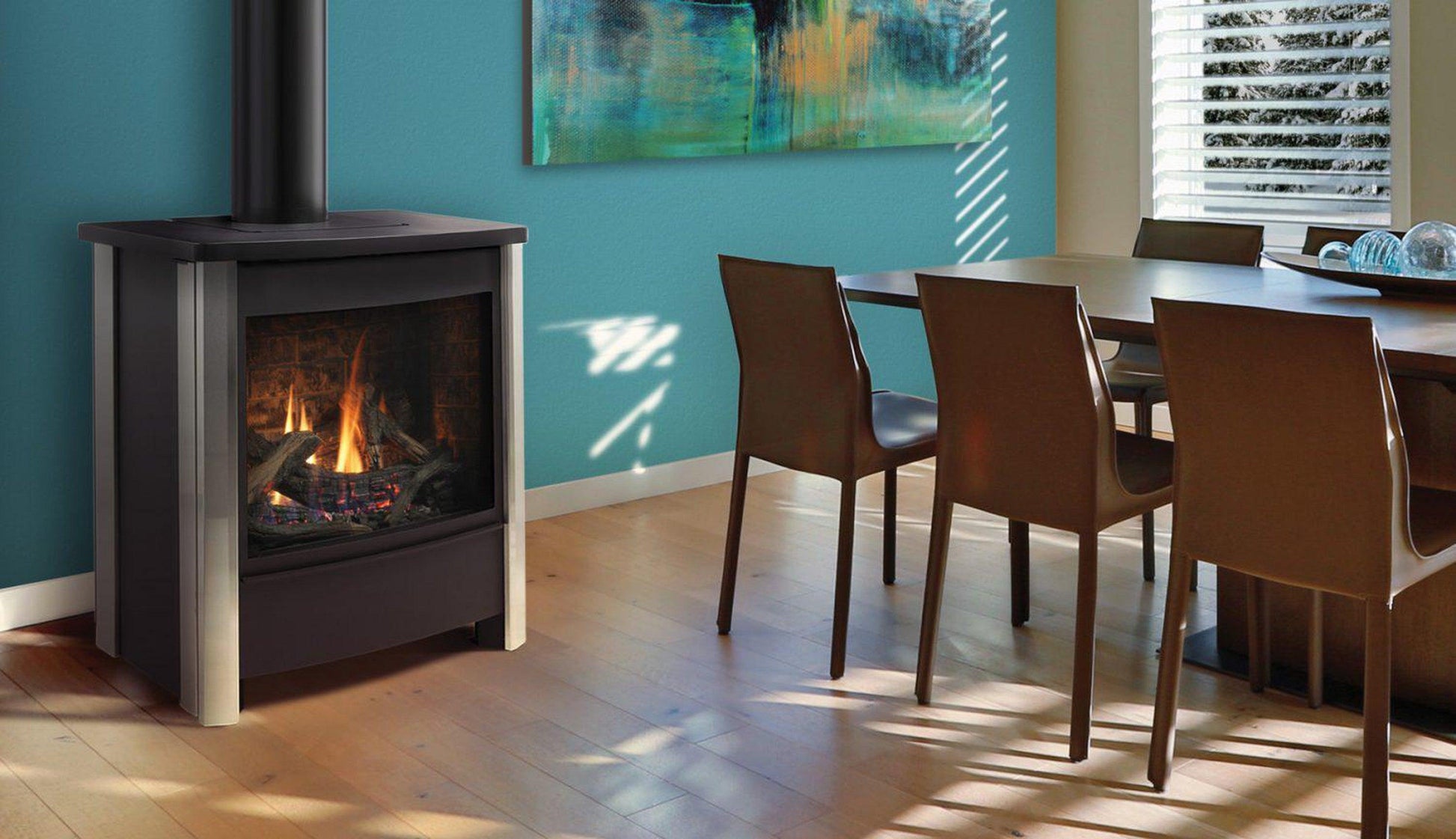 Kingsman FDV451 27" Freestanding Intermittent Pilot Proflame 2, Propane Gas Direct Vent Stove