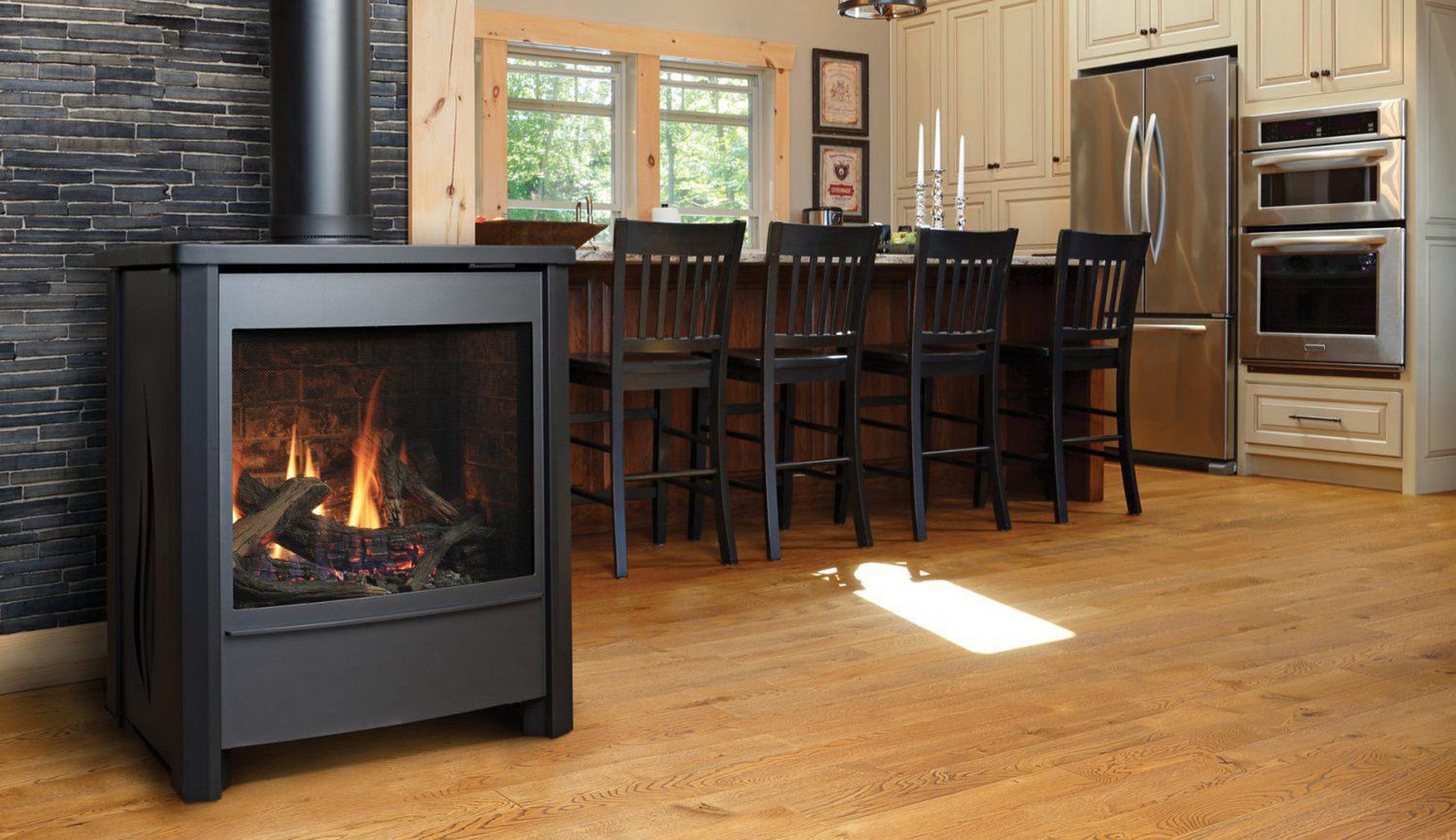 Kingsman FDV451 27" Freestanding Intermittent Pilot Proflame 2, Propane Gas Direct Vent Stove