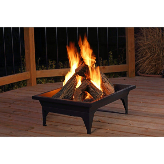 Kingsman FP2785 20" x 27" Natural Gas, Outdoor Rectangular Fire Pit