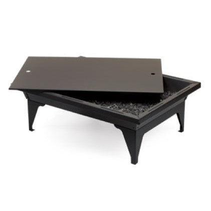 Kingsman FP2785 20" x 27" Propane Gas, Outdoor Rectangular Fire Pit With 5ft Hose and Regulator