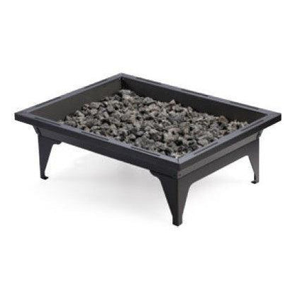 Kingsman FP2785 20" x 27" Propane Gas, Outdoor Rectangular Fire Pit With 5ft Hose and Regulator