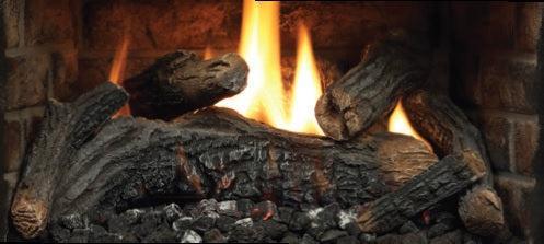 Kingsman Fiber Split Oak Log Set for IDV24 Direct Vent Fireplace Insert