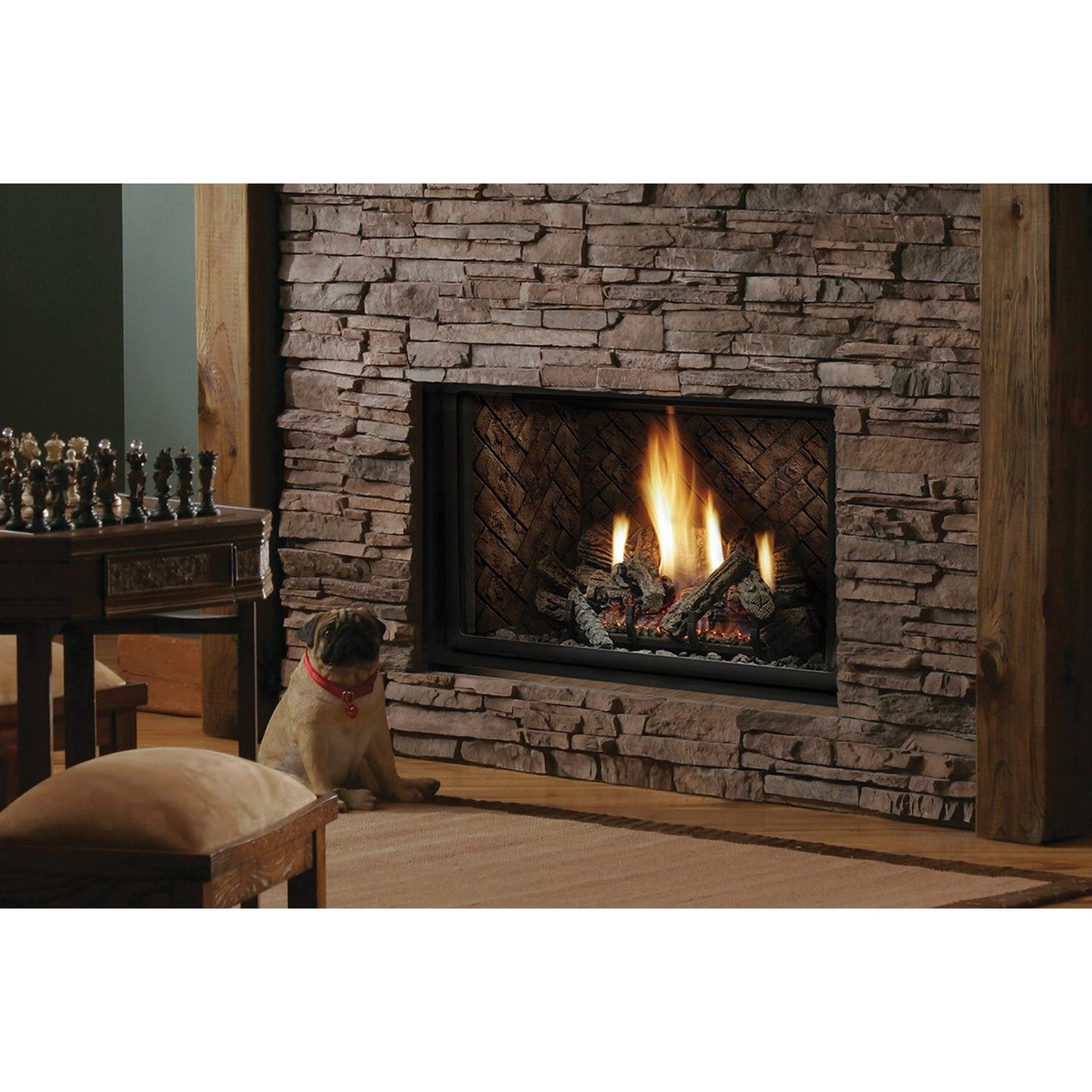 Kingsman HBZDV4224 42" Zero Clearance Millivolt Control, Natural Gas Direct Vent Fireplace