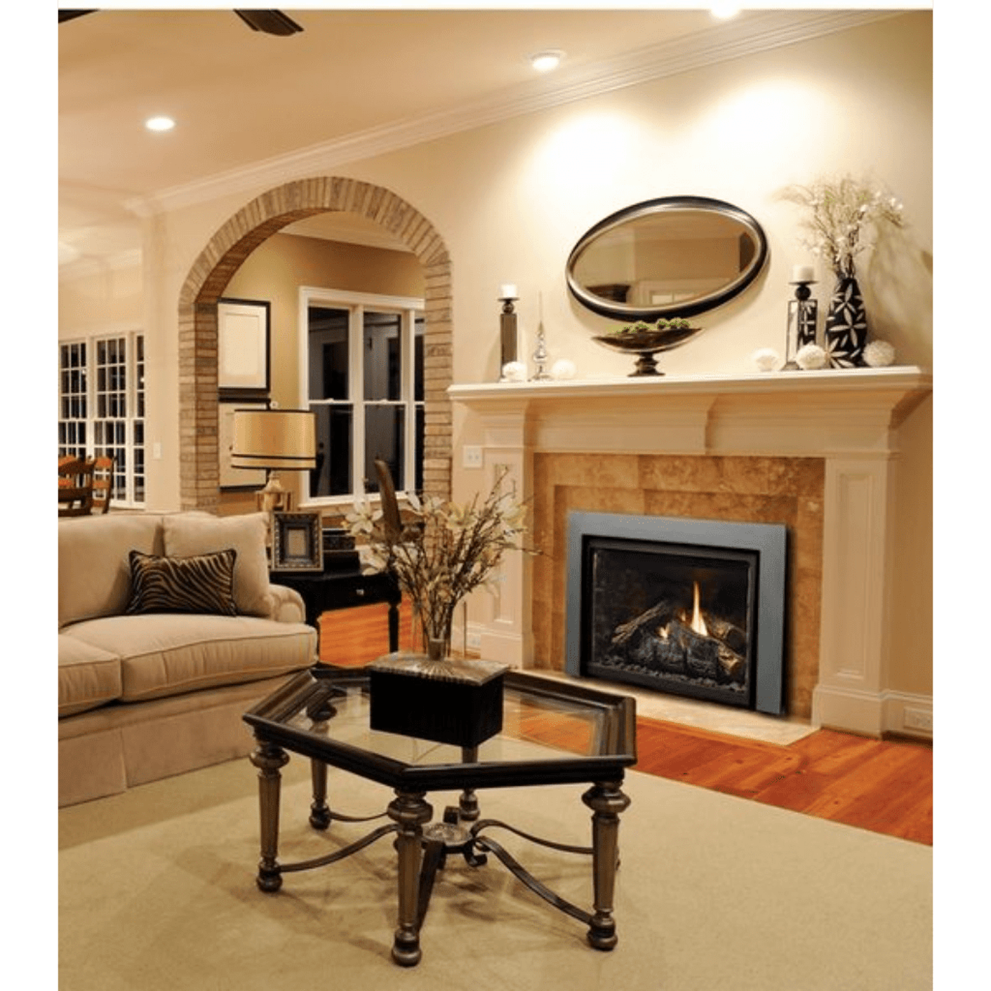Kingsman IDV26 33" Millivolt Control, Natural Gas Direct Vent Fireplace Insert