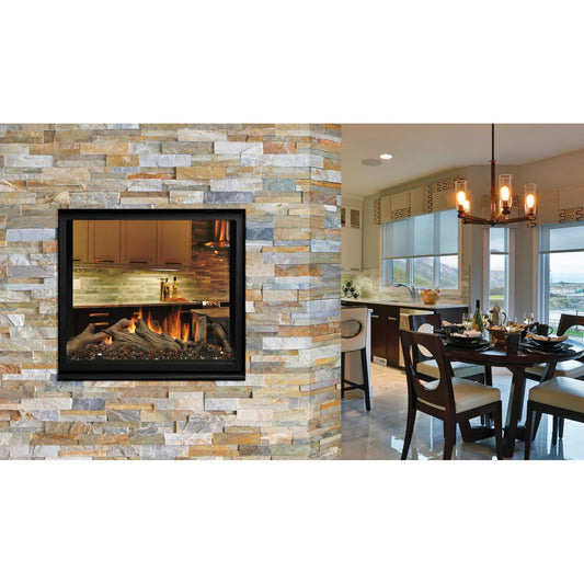 Kingsman MCVST42H 43" Zero Clearance Intermittent Pilot Control, Natural Gas Direct Vent See Through Fireplace