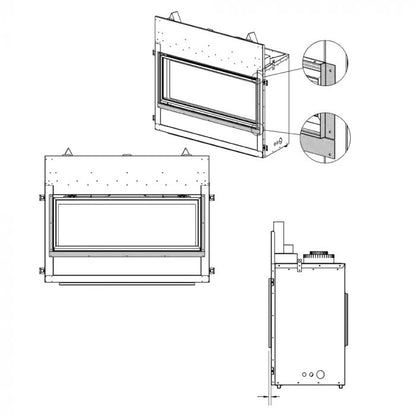 Kingsman Tile Lip Kit for ZCVRB60 Direct Vent Fireplace
