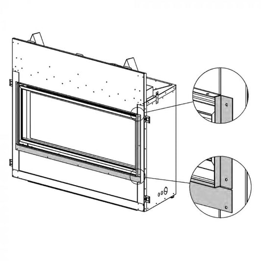 Kingsman Tile Lip Kit for ZCVRB72 Direct Vent Fireplace