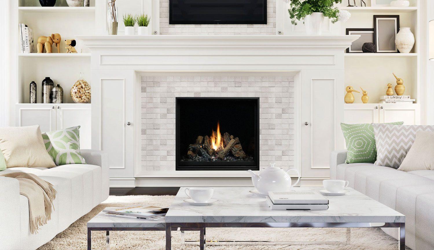 Kingsman ZCV34H 33" Zero Clearance Intermittent Pilot Control, Propane Gas Direct Vent Fireplace