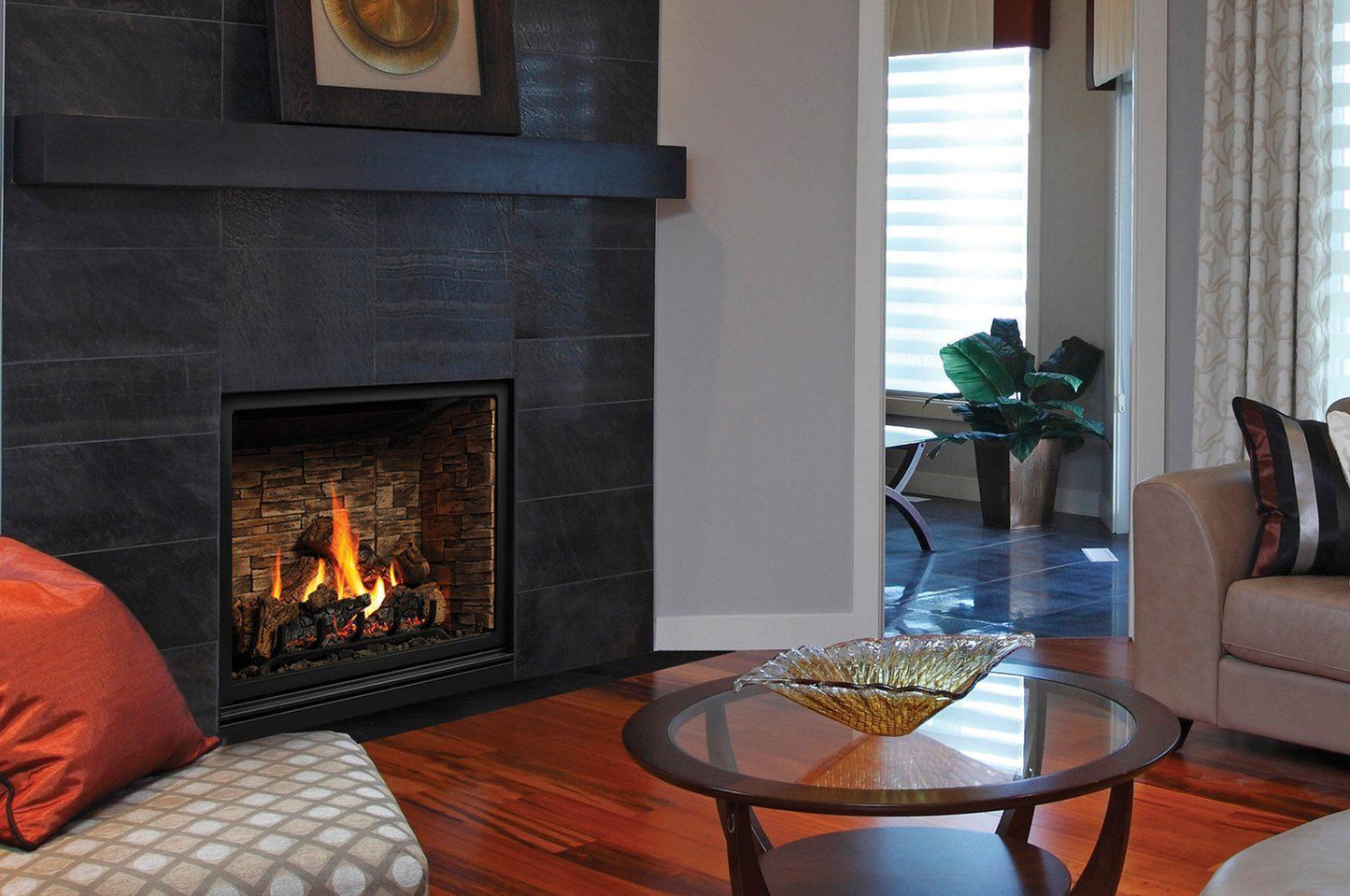 Kingsman ZCV39 39" Zero Clearance Intermittent Pilot Control, Propane Gas Direct Vent Fireplace