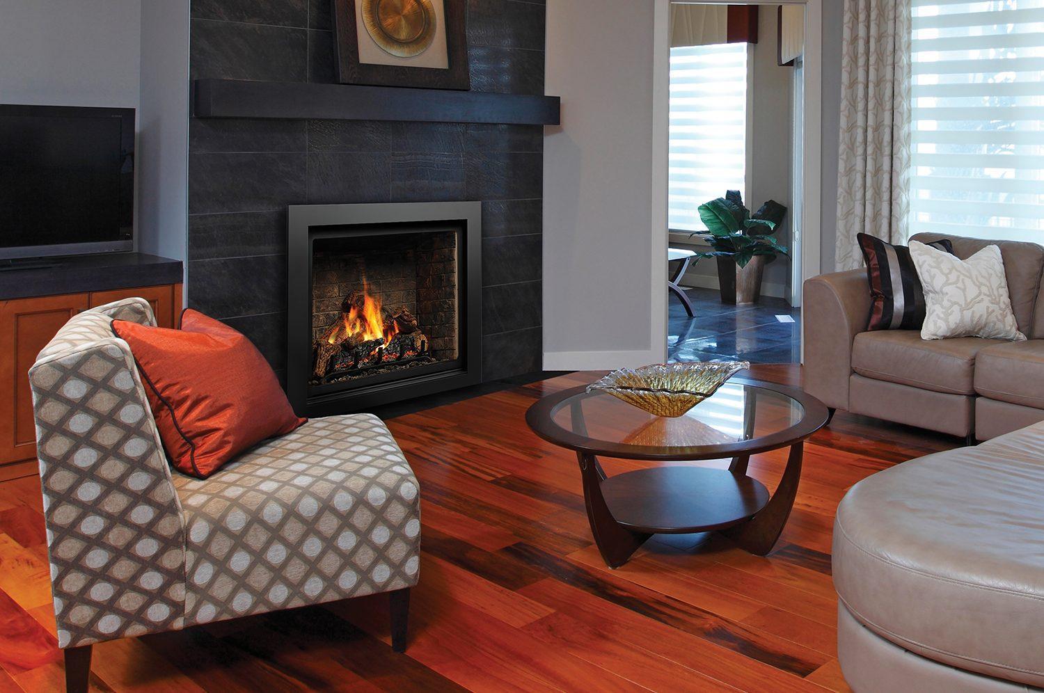 Kingsman ZCV39 39" Zero Clearance Intermittent Pilot Control, Propane Gas Direct Vent Fireplace
