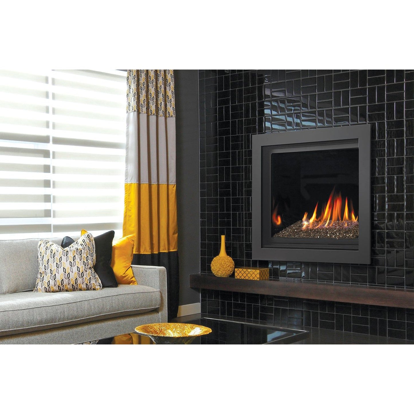 Kingsman ZCV42 42" Zero Clearance Millivolt Control, Natural Gas Direct Vent Fireplace