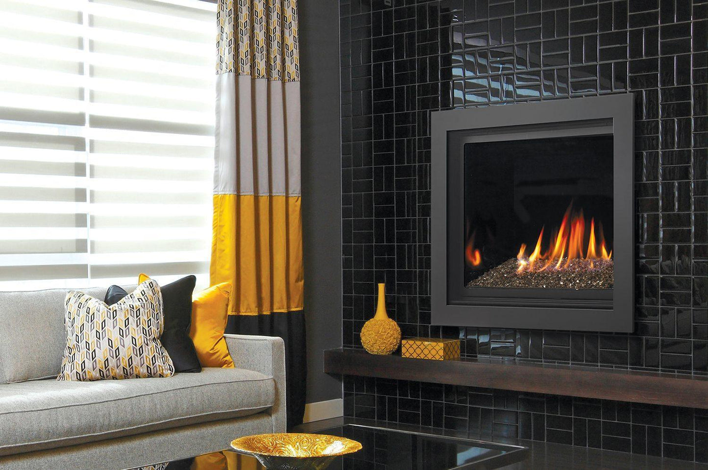 Kingsman ZCV42H 42" Zero Clearance Intermittent Pilot Control, Natural Gas Direct Vent Fireplace