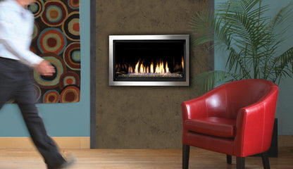 Kingsman ZCVRB3622 36" Zero Clearance Intermittent Pilot Control, Propane Gas Direct Vent Linear Fireplace