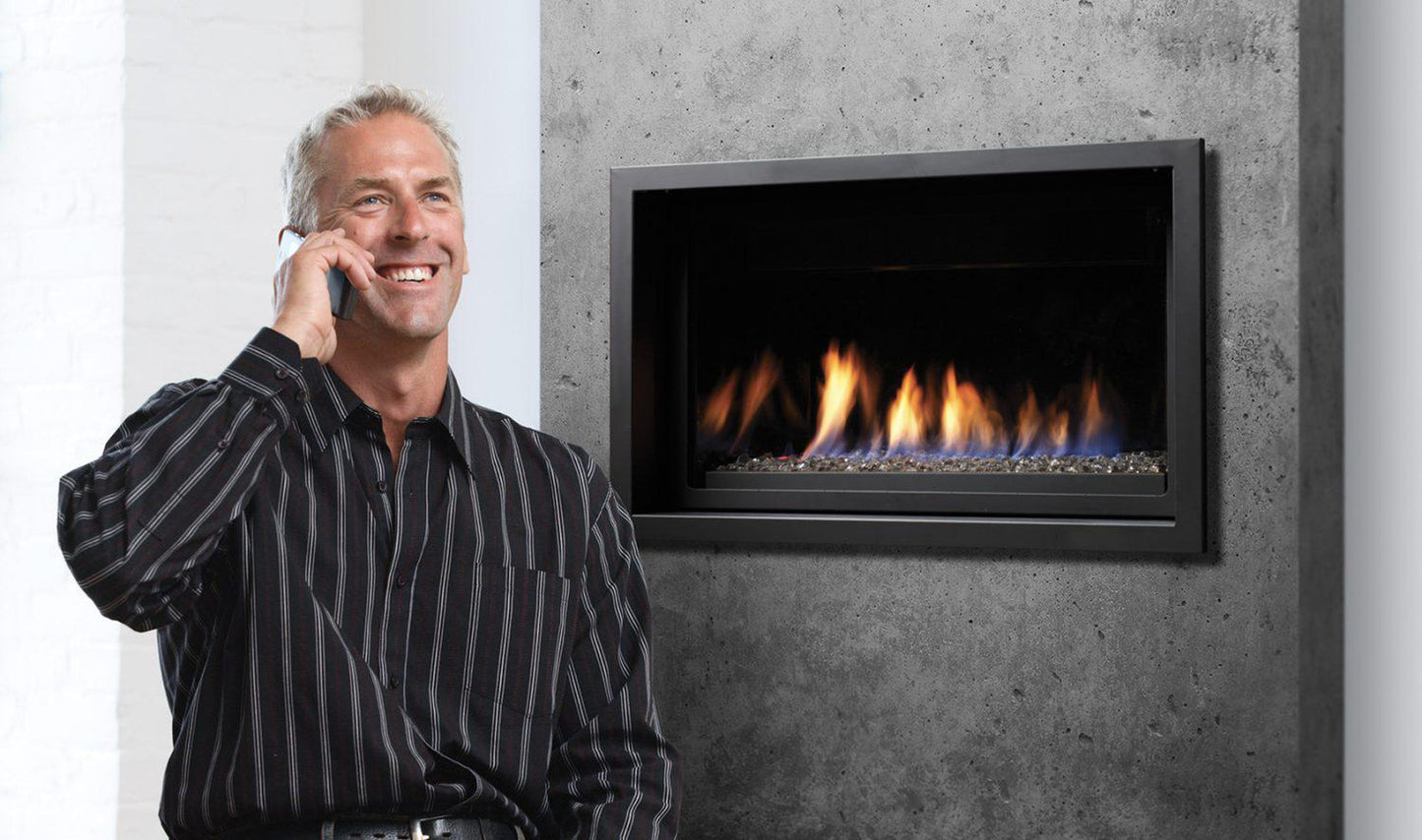 Kingsman ZCVRB3622 36" Zero Clearance Intermittent Pilot Control, Propane Gas Direct Vent Linear Fireplace