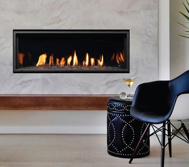 Kingsman ZCVRB47 47" Zero Clearance Intermittent Pilot Control, Natural Gas Direct Vent Linear Fireplace
