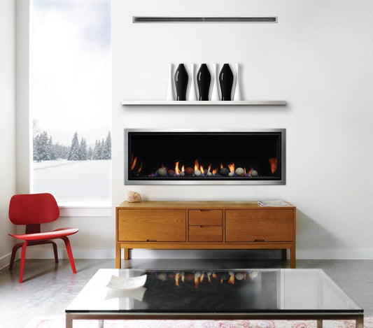 Kingsman ZCVRB60 60" Zero Clearance Intermittent Pilot Control, Natural Gas Direct Vent Linear Fireplace