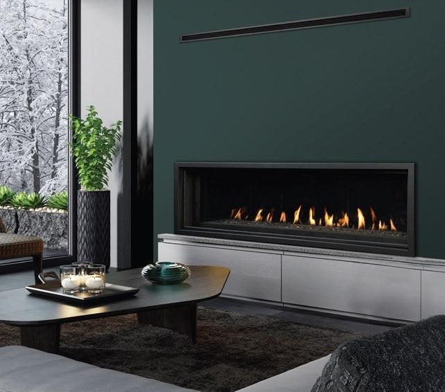 Kingsman ZCVRB72 72" Zero Clearance Intermittent Pilot Control, Natural Gas Direct Vent Linear Fireplace