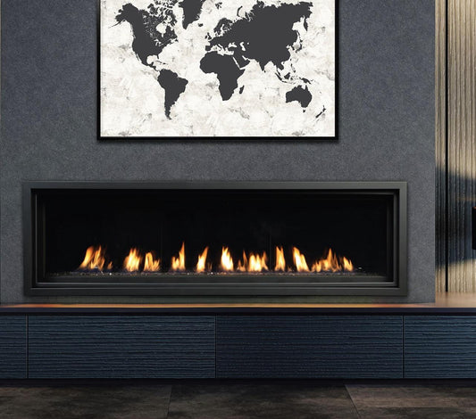 Kingsman ZCVRB72 72" Zero Clearance Intermittent Pilot Control, Natural Gas Direct Vent Linear Fireplace
