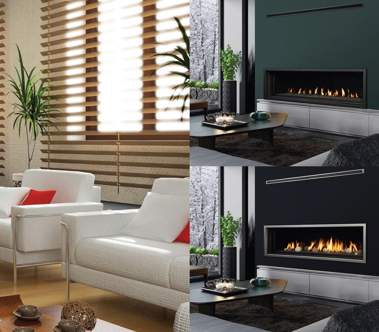 Kingsman ZCVRB72 72" Zero Clearance Intermittent Pilot Control, Propane Gas Direct Vent Linear Fireplace