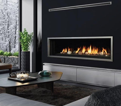 Kingsman ZCVRB72 72" Zero Clearance Millivolt Control, Natural Gas Direct Vent Linear Fireplace