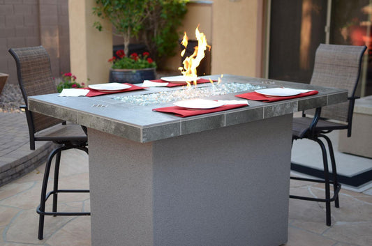 Kokomo Entertainer Bar 72" Liquid Propane Gas Fire Pit Table With Fire Glass