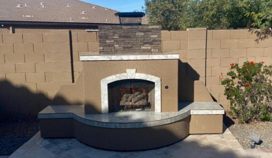 Kokomo Santa Fe 120" Liquid Propane Gas Outdoor Straight Fireplace