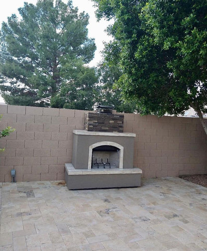 Kokomo Tuscan 72" Liquid Propane Gas Fireplace With Log Set