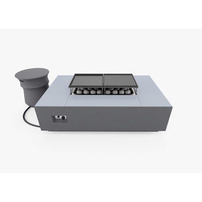 Live Outer 34" x 52" Fire Pit Table Cooking Set With Propane Tank Cover