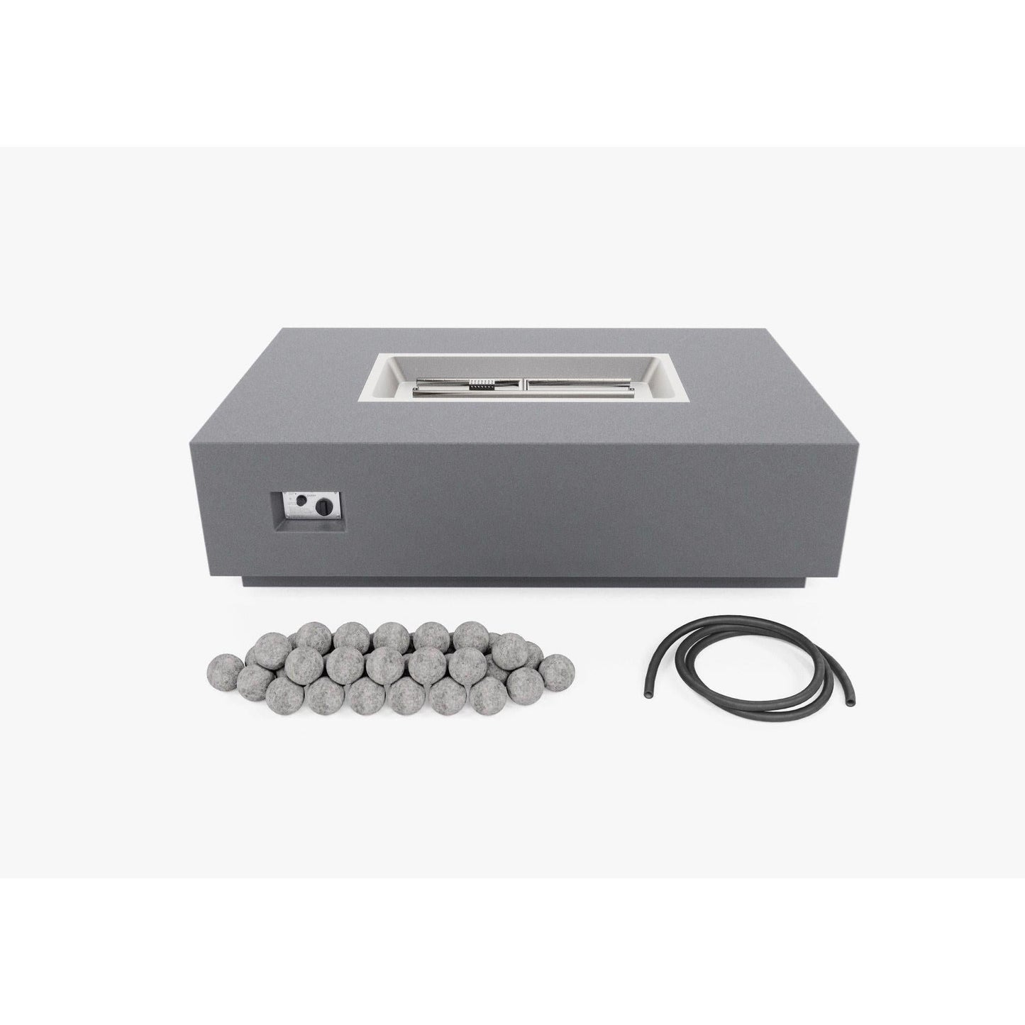 Live Outer 34" x 52" Natural Gas Fire Pit Table With Ceramic Balls