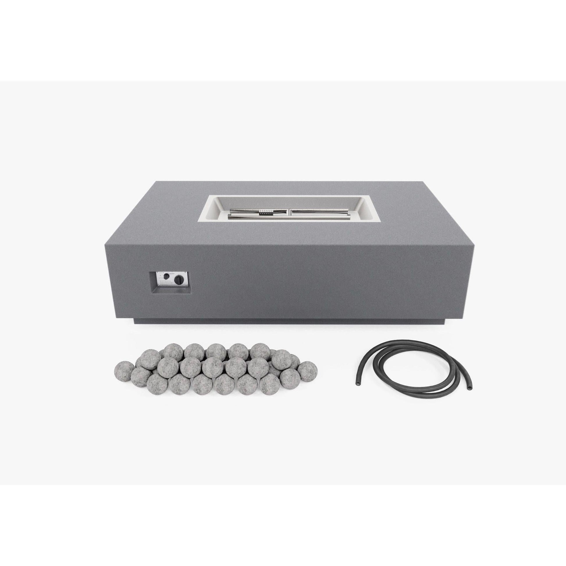 Live Outer 34" x 52" Natural Gas Fire Pit Table With Ceramic Balls