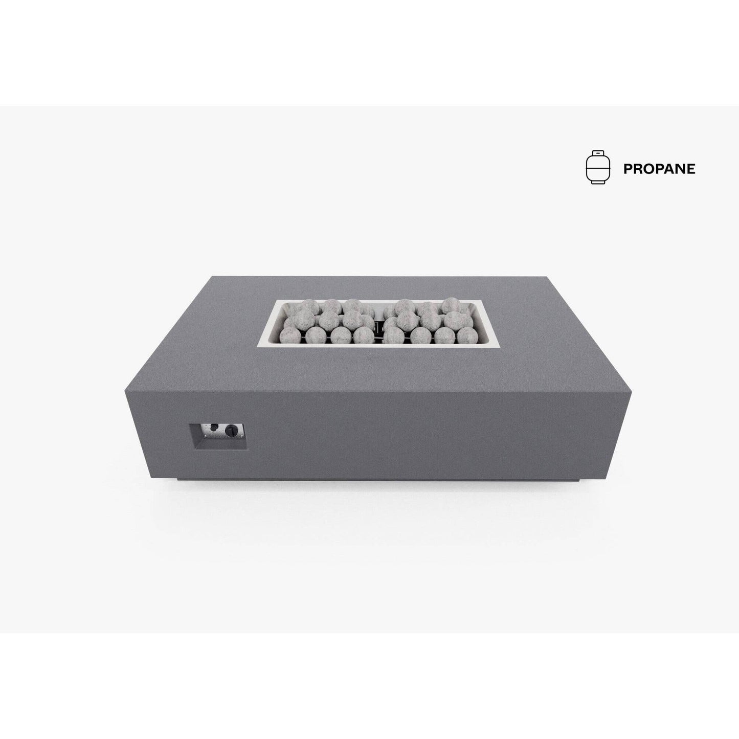 Live Outer 34" x 52" Propane Gas Fire Pit Table With Ceramic Balls