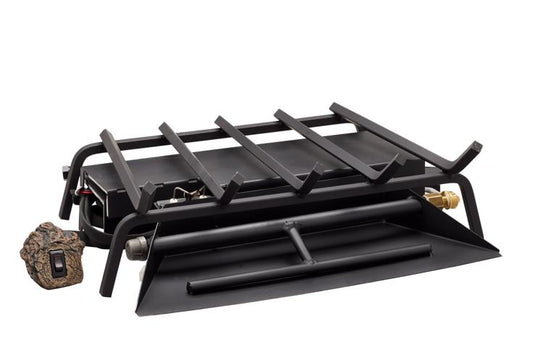 Majestic 18" Safety Pilot Double Tube Vented Propane Gas Burner With Hi-Lo Remote Control