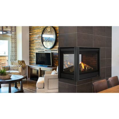 Majestic Pier 36" Traditional Multi-Sided Top/Rear Direct Vent Natural Gas Fireplace With IntelliFire Touch Ignition System