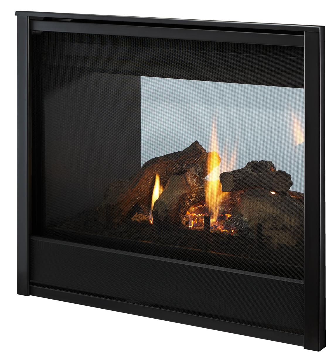 Majestic See-Through 36" Traditional Multi-Sided Top/Rear Direct Vent Gas Fireplace With IntelliFire Touch Ignition System