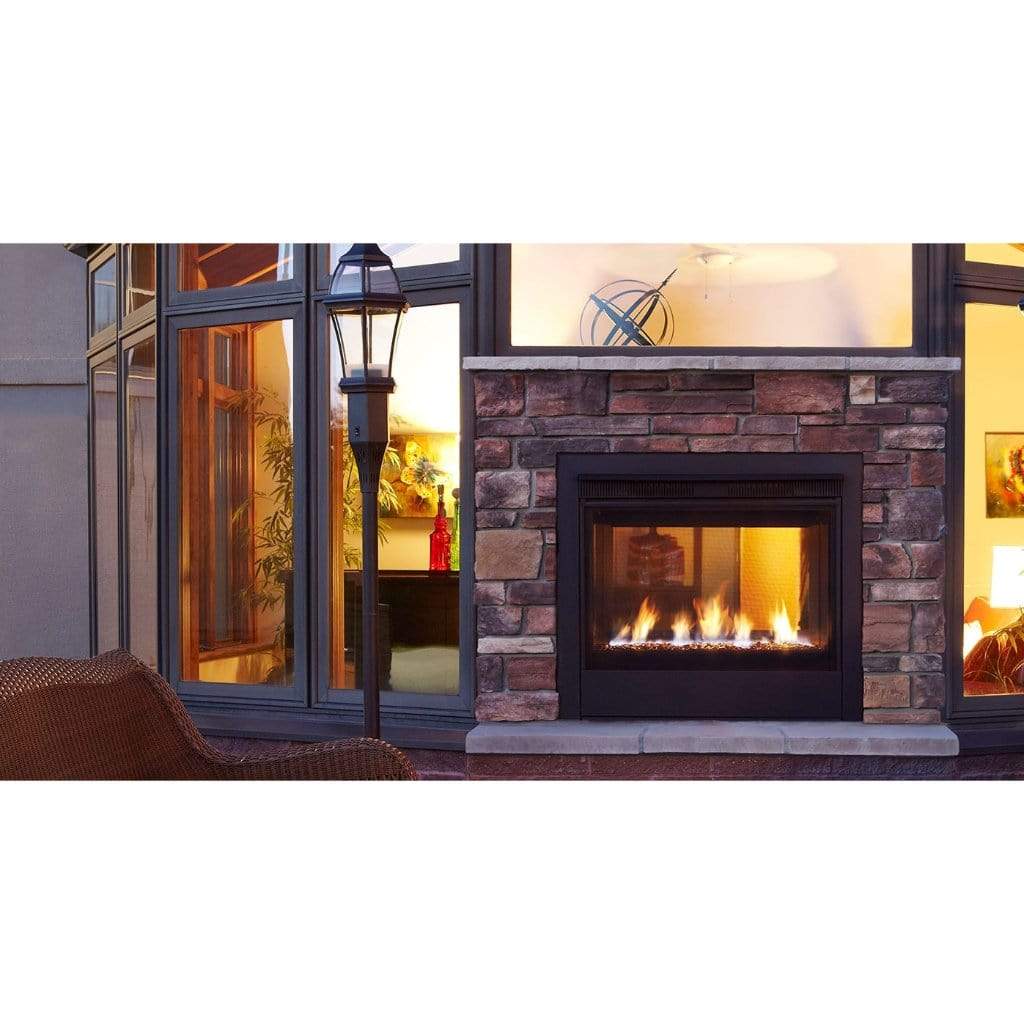 Majestic 36" Twilight Modern Indoor/Outdoor See-Through Gas Fireplace Contemporary with Intellifire Touch Ignition System