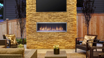 Majestic Lanai 48" Linear Contemporary Outdoor Vent Free Natural Gas Fireplace With IntelliFire Ignition System