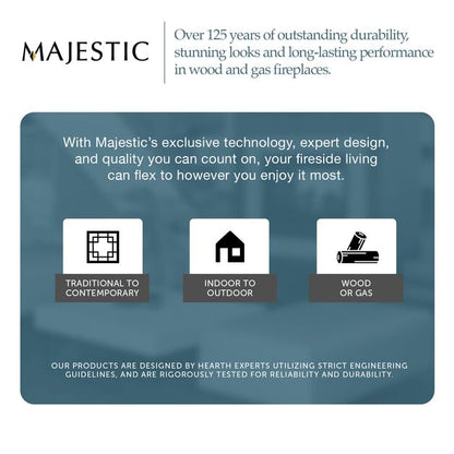 Majestic Lanai See-Through 48" Linear Contemporary Outdoor Vent Free Natural Gas Fireplace With IntelliFire Ignition System