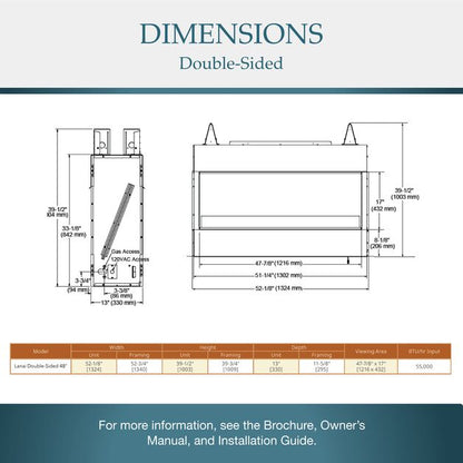 Majestic Lanai See-Through 48" Linear Contemporary Outdoor Vent Free Natural Gas Fireplace With IntelliFire Ignition System
