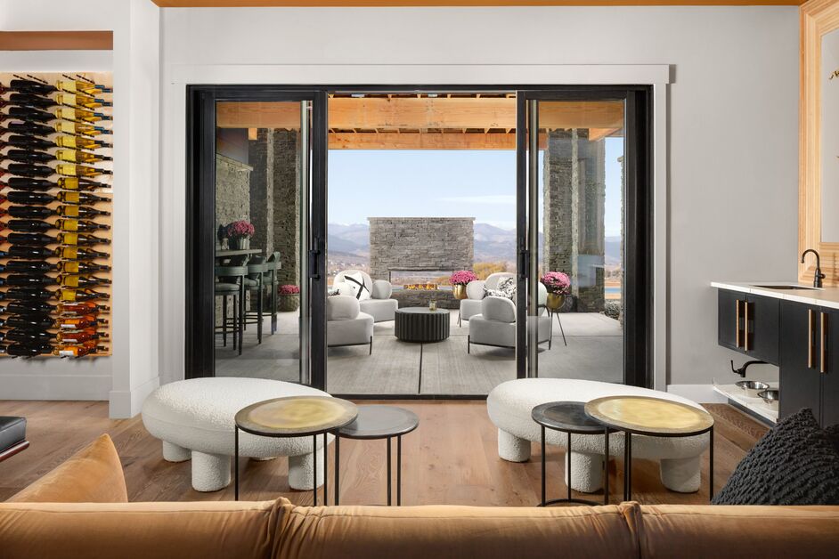 Majestic Lanai See-Through 48" Linear Contemporary Outdoor Vent Free Natural Gas Fireplace With IntelliFire Ignition System