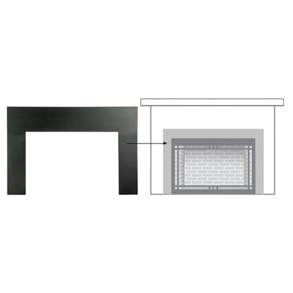 Majestic 48" Large New Bronze Metal Surround for Ruby and Trilliant 35" Gas Fireplace Inserts