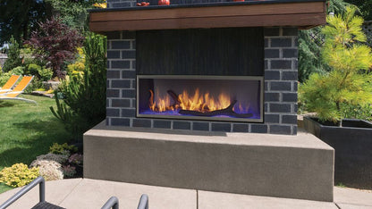 Majestic Lanai 60" Linear Contemporary Outdoor Vent Free Natural Gas Fireplace With IntelliFire Ignition System