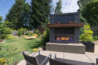 Majestic Lanai 60" Linear Contemporary Outdoor Vent Free Natural Gas Fireplace With IntelliFire Ignition System