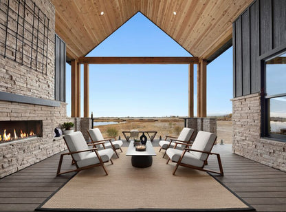 Majestic Lanai 60" Linear Contemporary Outdoor Vent Free Natural Gas Fireplace With IntelliFire Ignition System