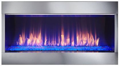 Majestic Lanai 60" Linear Contemporary Outdoor Vent Free Natural Gas Fireplace With IntelliFire Ignition System