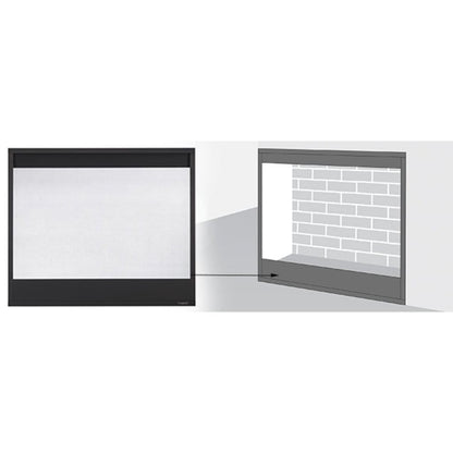 Majestic Black Firescreen Front for Corner Gas Fireplace