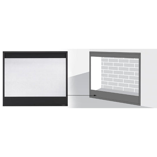 Majestic Black Firescreen Front for Corner Gas Fireplace