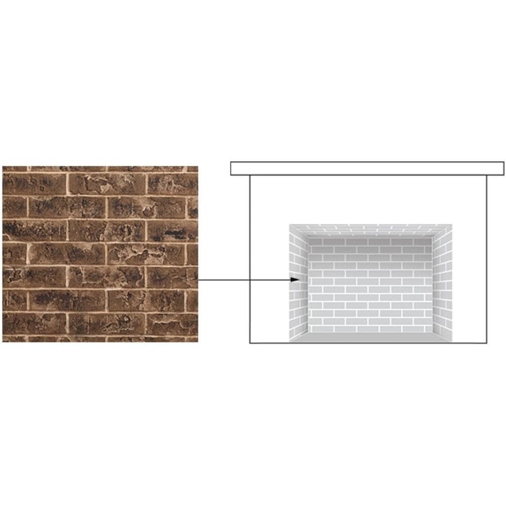 Majestic Brick Interior Panels for Meridian Series Direct Vent Fireplaces