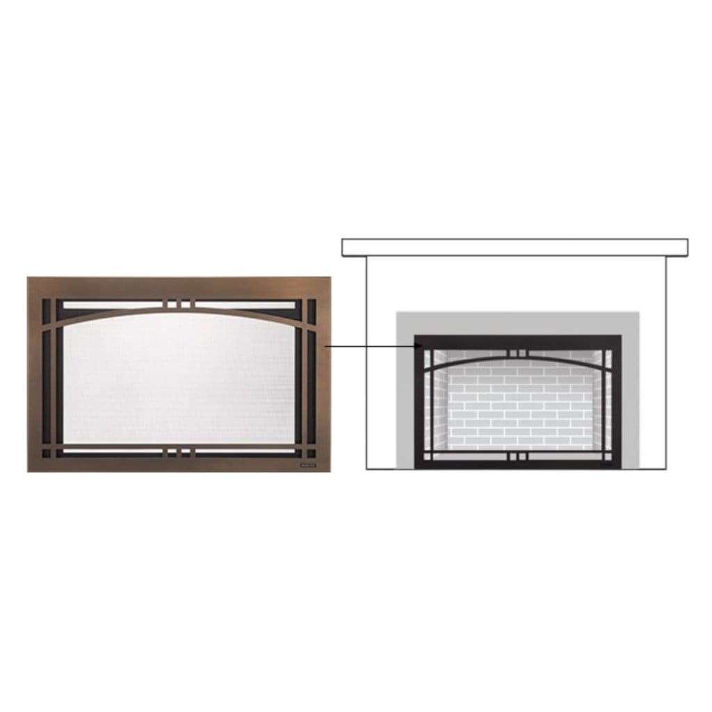 Majestic Contemporary Arch Front for Jasper and Ruby Fireplace Inserts