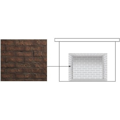 Majestic Cottage Red Traditional Brick Interior Panels for Ruby and Jasper 30" Fireplace Inserts