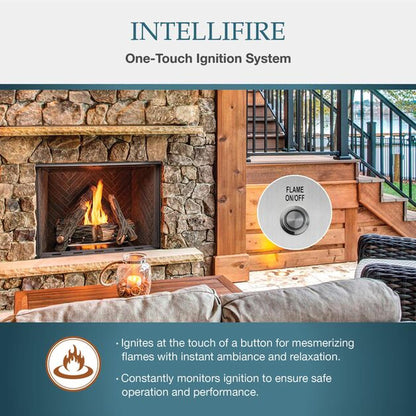Majestic Courtyard 42" Traditional Outdoor Vent-Free Natural Gas Fireplace With IntelliFire Ignition System